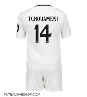 Real Madrid Aurelien Tchouameni #14 Dětské Domácí Dres 2024-25 Krátký Rukáv (+ trenýrky)